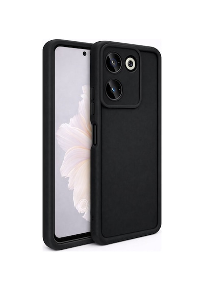 Tecno Camon20-4g/camon20pro-4g Uyumlu Kamera Çıkıntılı Mat Silikon Telefon Kılıfı Siyah