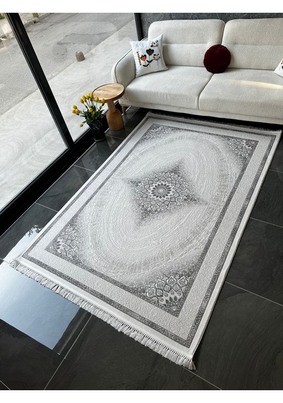 Elegance Halı Salon, Oturma, Yatak Odası Halısı Desen Kodu 90819-095 Beyaz-gri