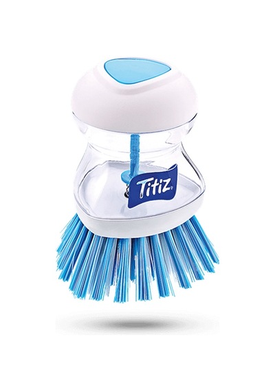 Titiz TP-110 Deterjan Hazneli Bulaşık Fırçası Mavi
