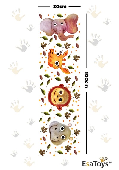 Hayvanlar Temalı Çocuk Odası Sticker Seti