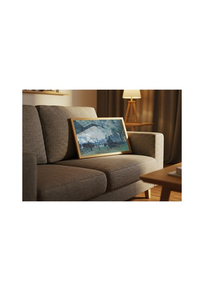 Monet Normandiya Treninin Gelişi, Saint-lazare Garı Çerçevesiz Poster 30x42 Cm A3 Tablo Empresyonist