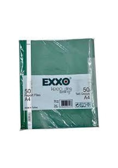 Exxo A4 Telli Dosya Yeşil Renk 50 Adet