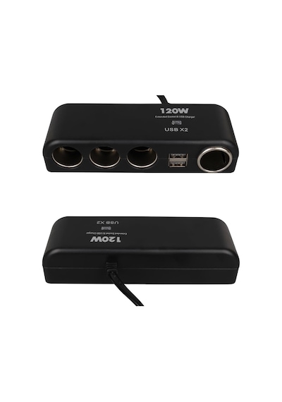 Olesson 1525 12-24v Çift Usb'lı 120w 80cm Kablolu 4'lü Araç Çakmak Çoklayıcı