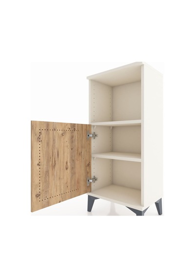 Arges Komodin 2 Raflı Tek Kapaklı 44x30x96 Aytaşı-çam Aytaşı