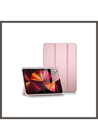 Bezos Apple iPad Uyumlu Pro 11 2024 Kılıf Tablet Smart Kılıf - Pembe Nxrlvng