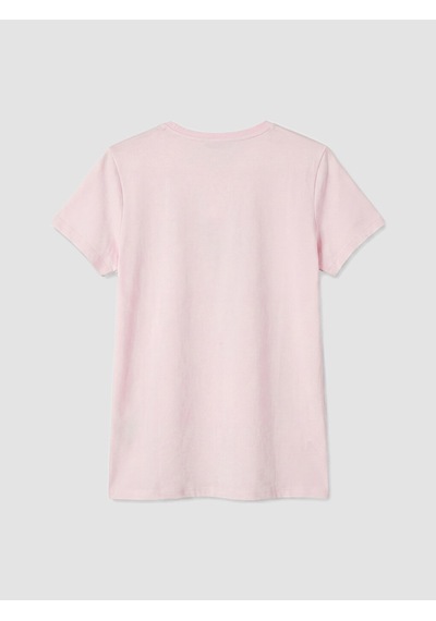 Lcw Everyday Pembe Bisiklet Yaka Paris Baskılı Kadın Tişört