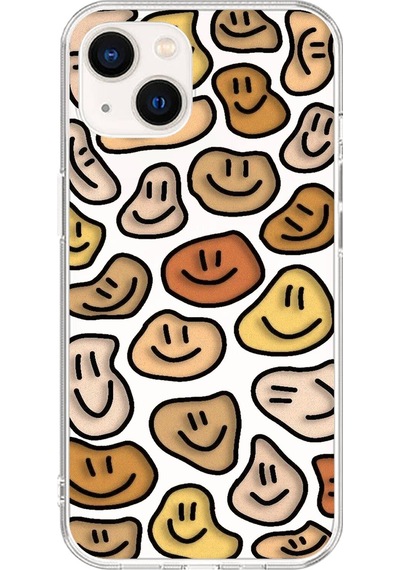 Apple Uyumlu iPhone 15 Şeffaf Kılıf Şeffaf Wallpaper 8 Tasarımlı