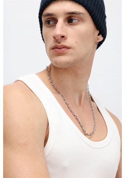 Vamos Yıkamalı Tank Top Kaşkorse Atlet Ekru
