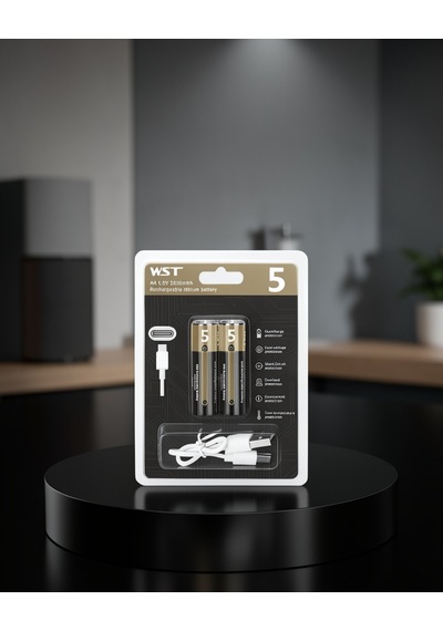 Tekrar Şarj Edilebilir Aa Usb Type-c Pil 1000+ Döngü Uczzzsaatpili-4