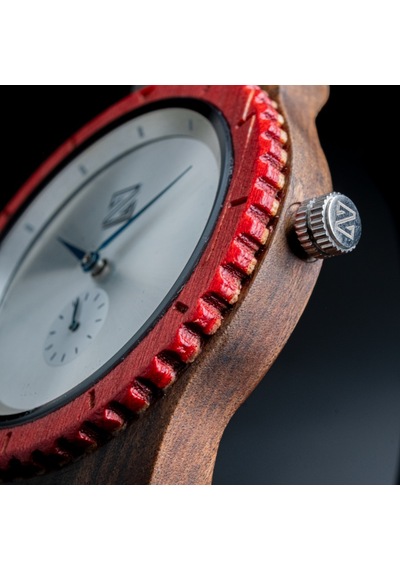 Zebrino Ww-au-2kbg Zbr-al-wh1 Kineto Wood Red Ahşap Erkek Kol Saati 45 Mm