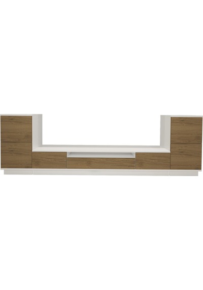 Decoraktiv Trendstyle On2s Mdf Tv Ünitesi Tv Sehpası - Beyaz Pera Beyaz - Meşe