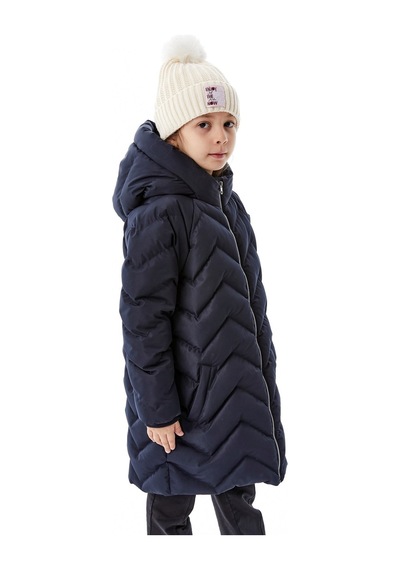 Benitto Kids Kız Çocuk Kapüşonlu Kışlık Şişme Mont 51353 Lacivert