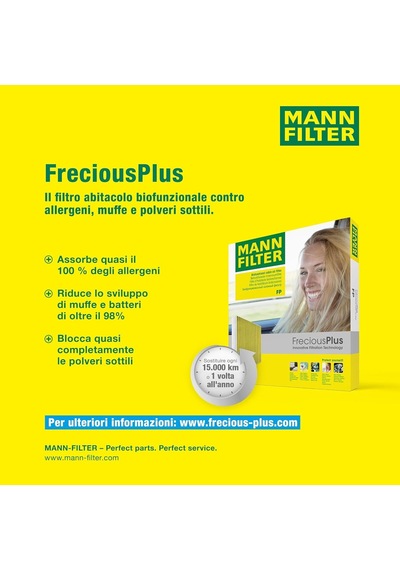 Mann-fılter Freciousplus - Anti-alerjen Kabin Filtresi Fp 26 021 Vw Group Standart