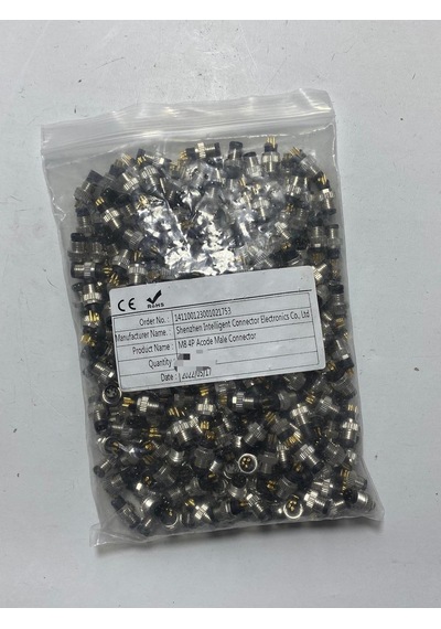 M8 4 Pin Acode Erkek Konnektör Soketi 1 Adet