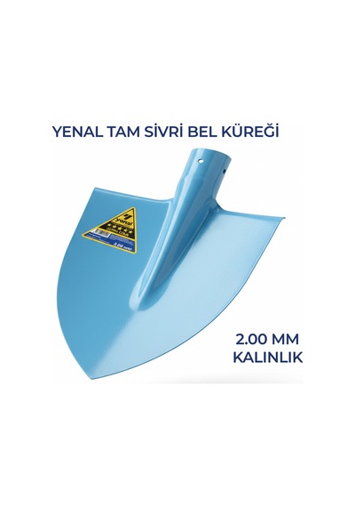 Ultra Çelik Tam Sivri Bel Küreği 35 Cm 22 Cm Geniş Sap Hariç Kolay Kullanım Uzun Ömürlü