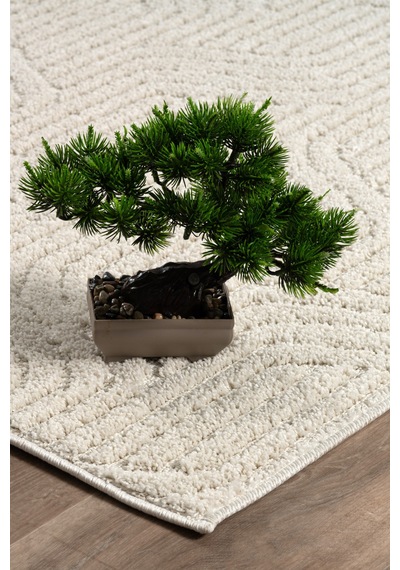Raschel Carpet Kaymaz Taban Moopy Krem Bukleli Yumuşak Soft Dokuma Yolluk Halı Antialerjik Yolluk Lp1003a Krem Krem