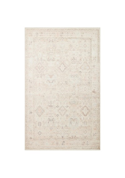 Eko Halı Grace Grc 03 Beige Vintage Halı Pastel Klasik Desenli Saçaklı Salon Halısı Bej