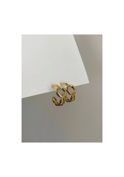 Gold Joura Küpe 2 Cm Çap Altın