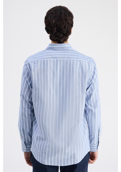 D'S Damat Ds Damat Comfort Lacivert Çizgili Gömlek 6hc02hd10304m Çok Renkli