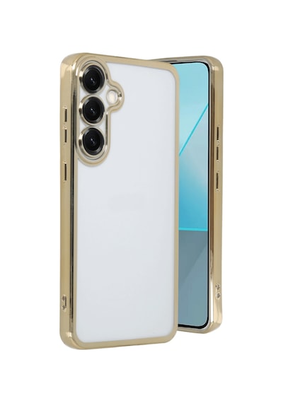 Samsung Galaxy S25 Plus Uyumlu Kılıf Lensli Silikon - Gold