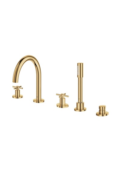 Grohe Atrio New 5 Delikli 29408gl0 Altın Küvet Bataryası Altın