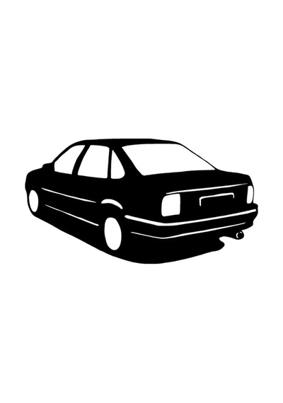 Basık Araba Oto Özel Yeni Sticker Siyah 30 X 15 Cm