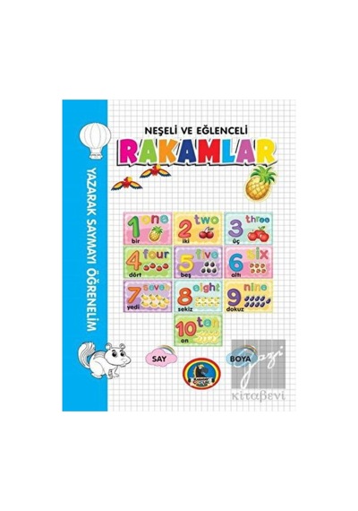 Karatay 4E Boyama Kitabı Neşeli Ve Eğlenceli Rakamlar   -  Karatay Çocuk