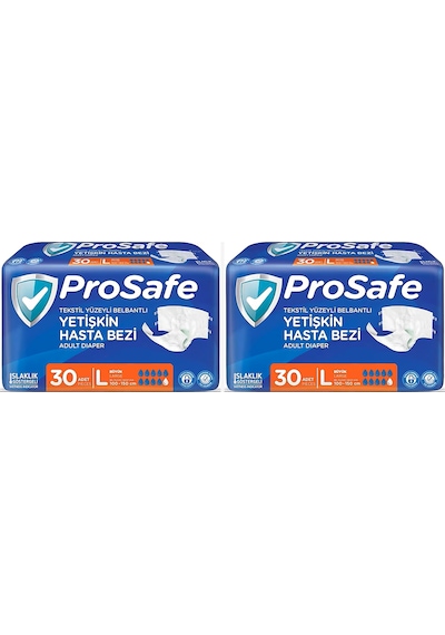 Prosafe Belbantlı Large Büyük Boy Hasta Bezi 60 Adet 2x30 Paket L