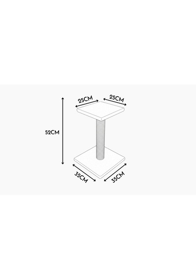 Brt Pet Platform Kedi Tırmalama Tahtası 52 CM Beyaz