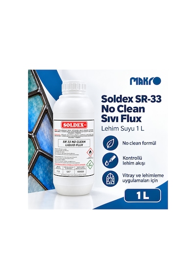 Soldex Sr-33 No Clean Sıvı Flux Lehim Suyu 1 L