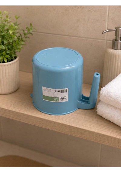 Yuvarlak Şeffaf Maşrapa 1,5 L Mavi