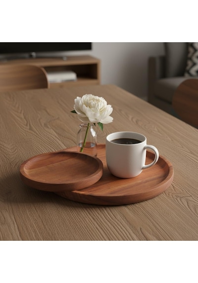 2'li Doğal Akasya Ahşap Yuvarlak Servis Tabağı Ve Çerezlik Seti 12 Cm Ve 15 Cm Kahvaltılık, Sosluk Ve Sunum Kasesi İkili Takım Diğer 2'li Doğal Akasya Ahşap Yuvarlak Servis Tabağı Ve Çerezlik Seti 12 Cm Ve 15 Cm Kahvaltılık, Sosluk Ve Sunum Kasesi İkili Takım Diğer