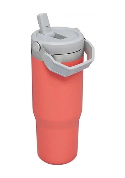 Stanley The Iceflow Flip Straw Pipetli Termos Bardak 0.89 Lt Açık Mercan