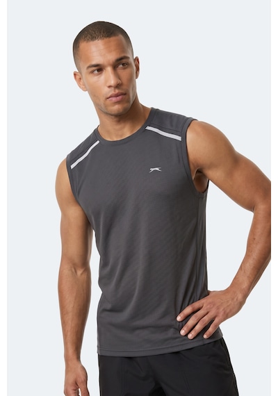 Slazenger Rexıs Erkek Kolsuz Koyu Gri Tişört