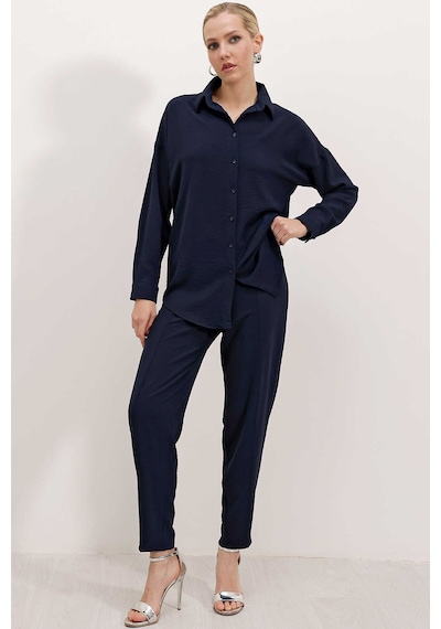 Giyim Dünyası Kadın Oversize İkili Takım Lacivert 001