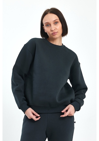 Odda Bisiklet Yaka Sweatshirt Füme