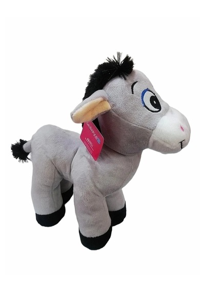 Sevimli Peluş Eşek 28 Cm Uyku Ve Oyun Arkadaşı Pelüş Gri