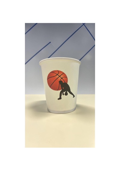 Basketbol Temalı Doğumgünü Etkinlik Parti Karton Bardak 7 Oz 100 Adet 1