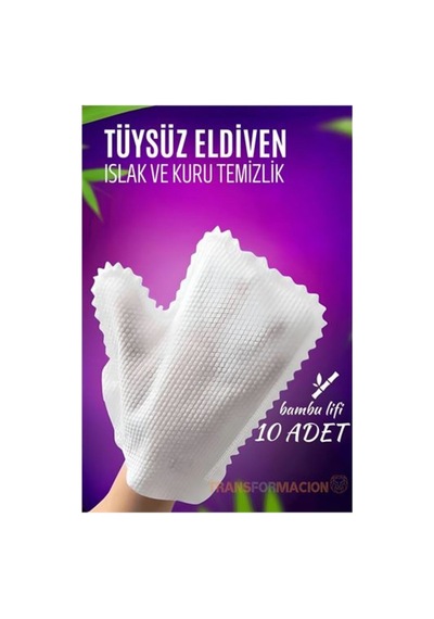 Tüysüz Temizlik Eldiveni Islak Ve Kuru Temizlik Eldiveni Bambu Lifi 721474