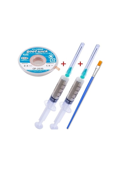 Flux Lehim Toplama,temizleme Fırçası Ve Sökme Teli 2,5mm 1 5metre