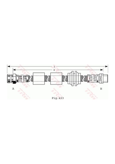 TRW PHB440 Fren Hortumu Ön Sağ Sol Sharan 0 600 / Alhambra / Galaxy 483Mm