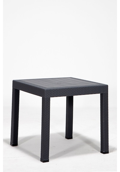Modalife Rattan 80 x 80 Camsız Antrasit Masa - Bahçe&Balkon&Teras Siyah