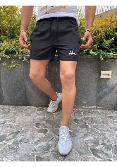 Oliggopol Erkek Slim Fit Düz Renk Cepli Model Deniz Şortu