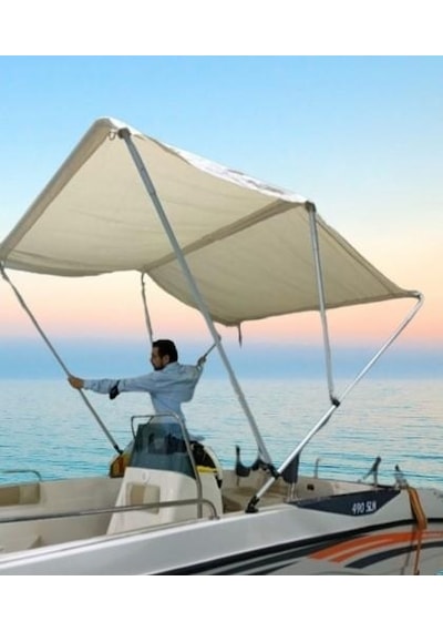 Katlanabilir 3 Kolu Tekne ve Bot Tentesi Gri En : 175 Cm