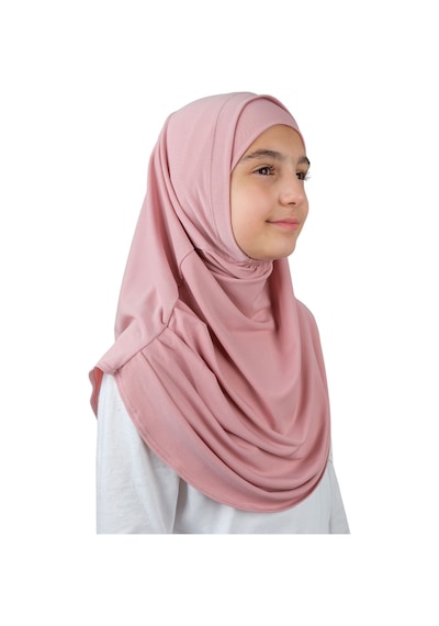 Pratik Hazır Geçmeli Boneli Çocuk Şal Pembe Pembe