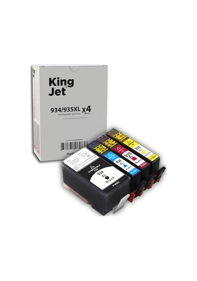 Kingjet Hp Officejet 6820 Uyumlu Yüksek Kapasiteli 4 Renk Takım Çipli Uyumlu Kartuş