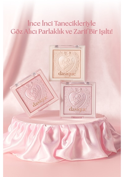 Dasique İnci Taneleriyle Yoğun Işıltı Sunan Özel Tasarımlı Aydınlatıcı Luxe Glow Highlighter 02 Pink Light