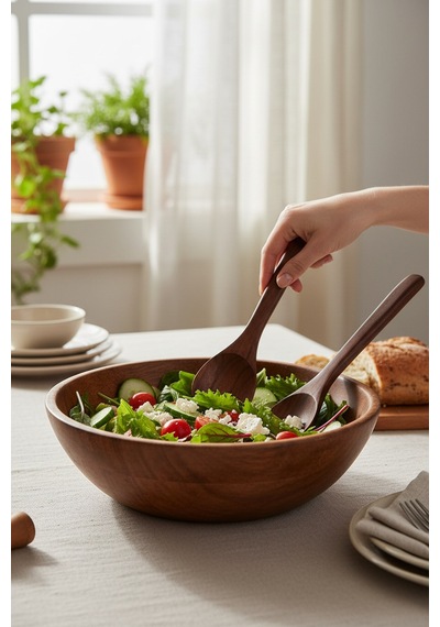 Akayev Akasya 2li Salata Kaşık Seti