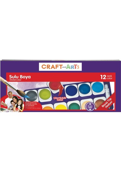 Craft And Arts 12 Renk Tablet Sulu Boya