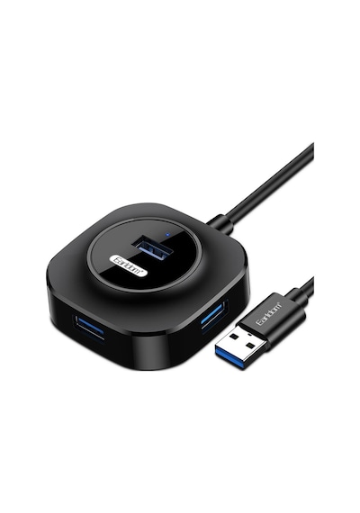 Earldom Hub06 Tak Çalıştır 4 Adet Usb 2.0 Çıkışlı Usb Çoklayıcı - Siyah